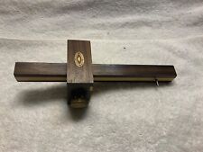 Crown Tools mortise marking gauge England rosewood and brass 8 inch picture