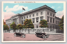 Philadelphia Pennslyvania US MInt Building White Border Postcard picture