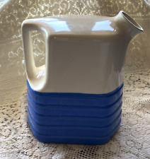 Vintage Universal Potteries Blue Ivory Refrigerator Jug Pitcher Ceramic VGC picture