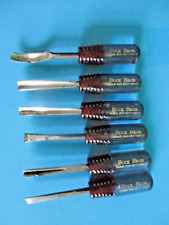 6 vintage Buck Bros small wood working carving chisel set picture