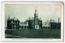 1911 Main Building Anderson Hall K.S.A.C. Manhattan Kansas KS Posted Postcard picture