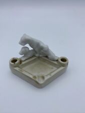 Vintage Made Japan Dog Puppy Ceramic Ashtray Pin Trinket Tray Match Holder Dish picture