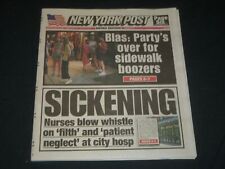 2020 MAY 18 NEW YORK POST NEWSPAPER - SICKENING - BLAS: PARTY'S OVER FOR BOOZERS picture