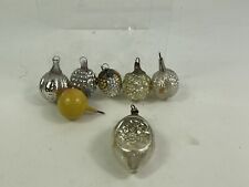 Vintage Figural Kugel Silver  Mercury glass 1940’s Christmas Ornaments 1” -2” picture
