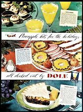 Dole pineapple ad vintage 1948 holiday dinner original advertisement picture