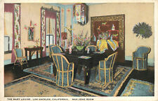 Postcard The Mary Louise Los Angeles CA Mah Jong Room Tea Room Restaurant picture