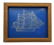 STERLING SILVER SILHOUETTE THE CLIPPER SHIP CUTTY SARK With Frame 11”1/4x 9” 1/4 picture