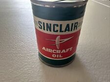 Coin Bank Sinclair Aircraft Oil Can Vintage Petrol picture