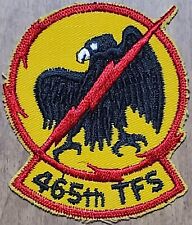 USAF AIR FORCE 465th TACTICAL FIGHTER SQUADRON PATCH COLOR FLIGHT DRESS VINTAGE  picture
