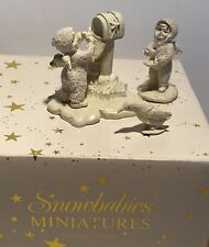 Dept 56 Snowbabies Miniatures Pewter You Didn’t Forget Me Set Of 3 Plus 1 Figure picture