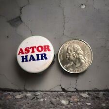 VTG Mini Rainbow Promo Button Pinback Astor Hair Astor Place Barber Stylists NYC picture
