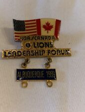Albuquerque Leadership Forum USA/Canada Lions Club Intl Vintage Pin 2-1/4