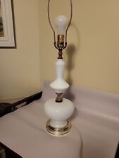 Vintage White Milk Glass Hobnail Table Lamp 26