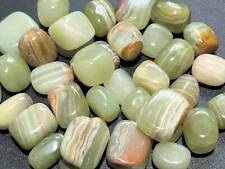 Bulk Wholesale Lot 1 LB Tumbled Caribbean Green Calcite Polished Gemstones picture