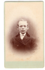KENOSHA WI 1880s 1890s TEEN BOY Victorian Vignette Pastel Green CDV TRUESDELL picture