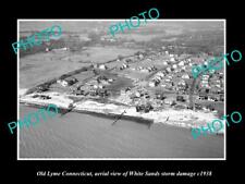 OLD LARGE HISTORIC PHOTO OF OLD LYME CONNECTICUT AERIAL VIEW OF WHITE SANDS 1938 picture