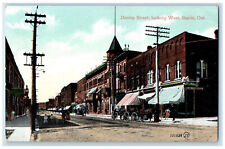 c1905 Dunlop Street Looking West Barrie Ontario Canada Antique Postcard picture