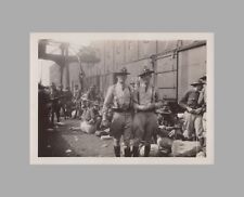 WW1 Era Photo U.S. Army Soldiers By Railcar NYC Officers Wearing Suspenders picture