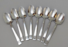 OneidaWare LINEAR  Stainless Flatware Teaspoons Lot of 8 Vtg Square picture
