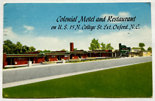 Colonial Motel And Restaurant Exterior View US 15 Oxford North Carolina Postcard picture
