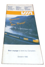 OCTOBER 1982 VIA RAIL CANADA 