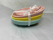Stanford Hill Ceramic 6in Pink, Yellow & Blue Egg Cereal Bowls AA01B20009 picture
