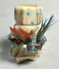 Native American Zuni Marvelita Phillips Antler Turquoise Altar Doll Fetish 2” picture