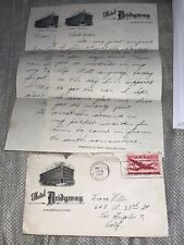 Antique 1947 Letter Hotel Bridgway Letterhead Springfield MA Massachusetts picture