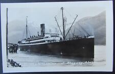 Vintage RPPC S.S. Steamship Dorothy Alexander at Skagway Alaska 67c AZO picture