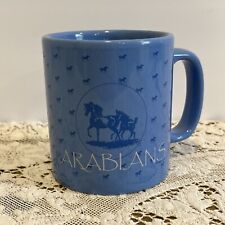 VTG 1985 Staffordshire Arabians Horses *RARE* Equestrian Kiln Craft Blue Mug EUC picture