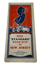 Vintage Standard Oil Road Map 1931 New Jersey Clean SHIPS FREE IN USA picture