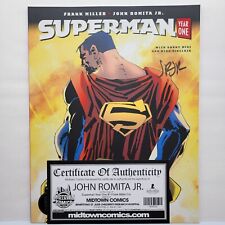 Superman Year One #1 Variant Frank Miller Cover Signed By John Romita Jr 2019 picture