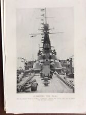 A4c Ephemera Ww1 Book Plate British Ship H M S Conqueror picture