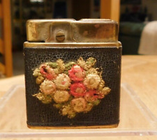 Vintage Prince Gardner Leather Wrapped Embroidery Pocket Lighter. picture