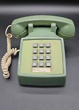 Vintage Bell Systems Western Electric Push Button Desk Telephone Olive Green  picture