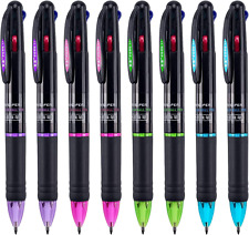 8 Pack Multicolor Ballpoint Pens 4-In-1 0.7Mm Colored Retractable Ballpoint Gift picture