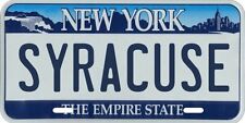 Syracuse New York Metal License Plate picture