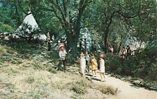 Postcard CA Indian Village Oak Glen Pines Christian Camp Conference Center picture