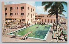 Postcard The Kimberly Resort Motel Pool Cabanas Miami Beach Florida picture