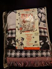  Vintage 90s 101 Dalmatians Jacquard Throw New Old Stock Original Packaging  picture