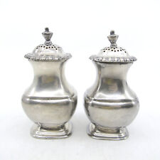 EG WEBSTER & SON Silverplate Salt & Pepper Shakers Antique 327 New York Brooklyn picture