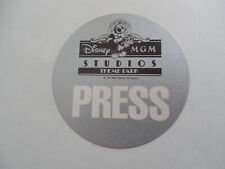 Rare 1989 MGM Studios Opening Press Silver Badge Sticker Decal Prop Disney World picture