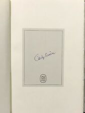 Carly Simon autographed signed Touched by the Sun hardcover first edition book picture