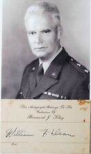 General William Dean Medal Honor Recipient Korean War Commander Signed Card picture