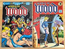 World of Wood #1 & World of Wood #2 Lot Dave Stevens Covers Eclipse Comics 1986 picture