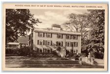 c1940s Nichols House Brattle Street Cambridge Massachusetts MA Unposted Postcard picture