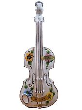 VTG 1966 Excl. Numbered Garnier Floral Violin Shaped Creme De Menthe Decanter picture