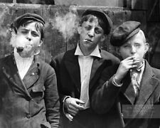 Boys Smoking Outside Skeeter’s Branch Photo - Newsboys Newsies Cool Man Cave Art picture