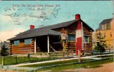 1913, The Old Log Cabin, WAUSAU, Wisconsin Postcard picture