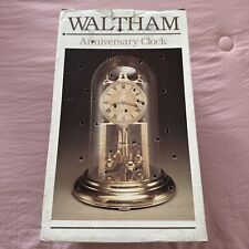 Vintage Waltham Anniversary Clock Milan 6070-24 Quartz Glass Dome NIB picture